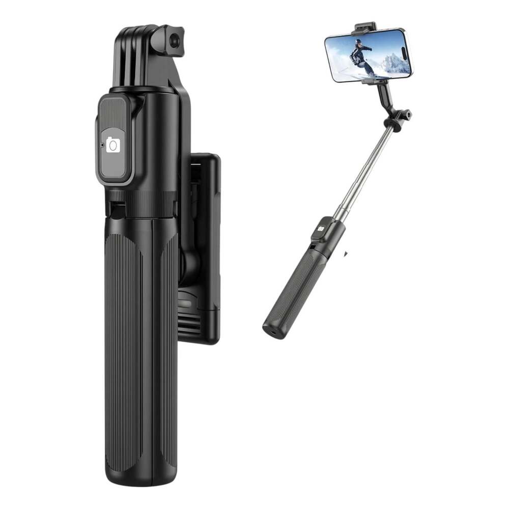 TINKSEN Bluetooth Selfie Stick Tripod Remote Wireless iPhone Android Stand Black